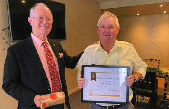 Darryl Brady awarded first RSL honour