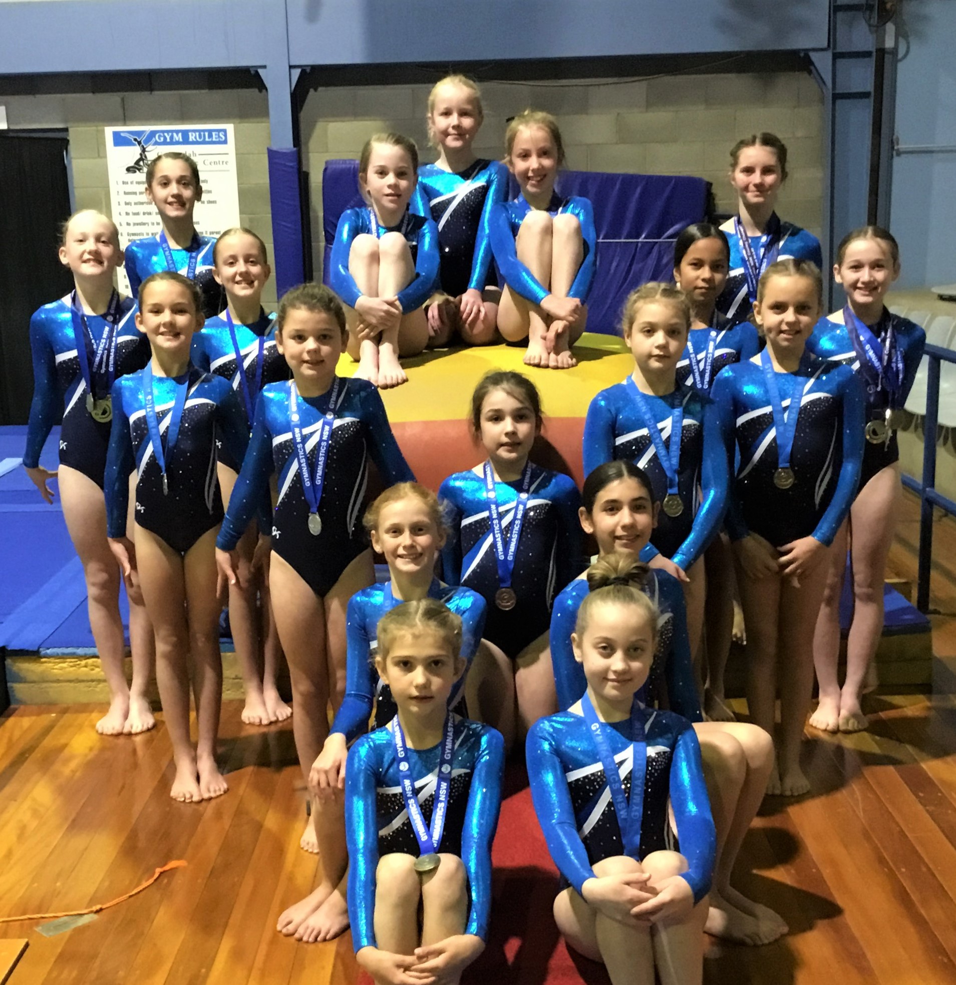Gunnedah gymnasts at NSW Country Championships