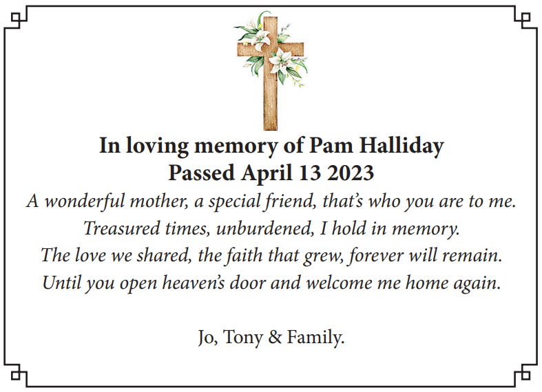 IN MEMORIAM Pam Halliday