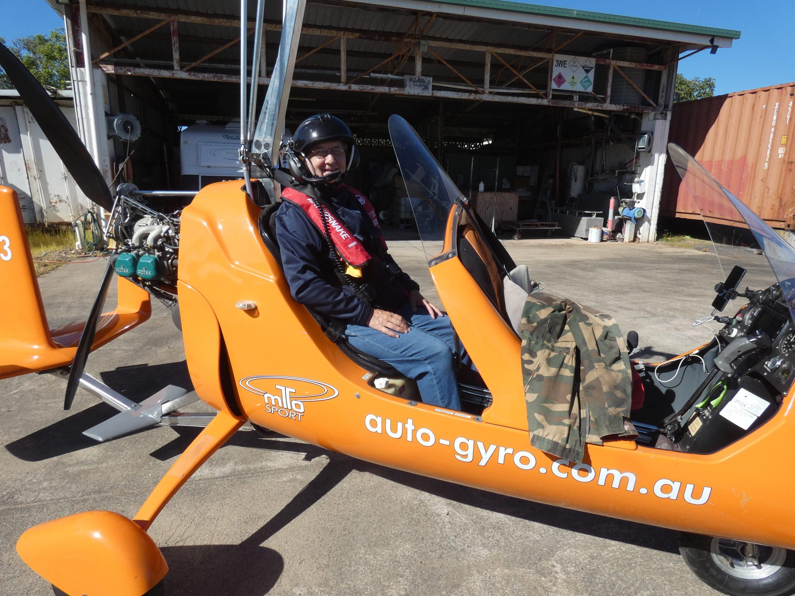 First woman and librarian to fly island in a gyrocopter