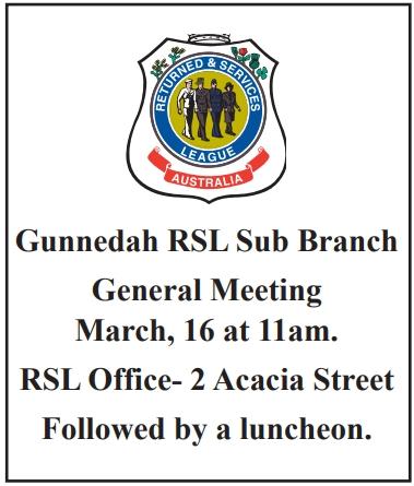 MEETING NOTICE Gunnedah RSL Sub Branch