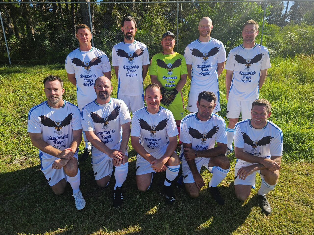 Runner-up placing for over-45 soccer team