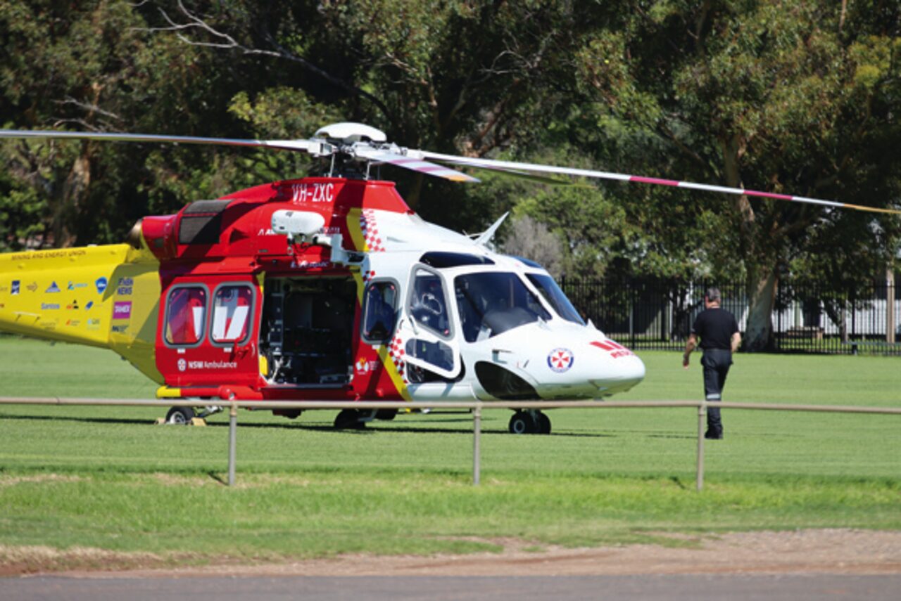 Man airlifted to hospital after roof fall at Gunnedah