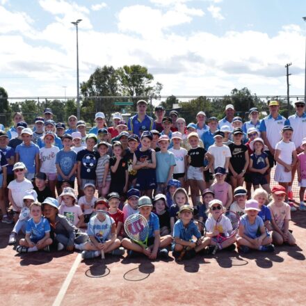 Tennis clinic a hit during school holidays