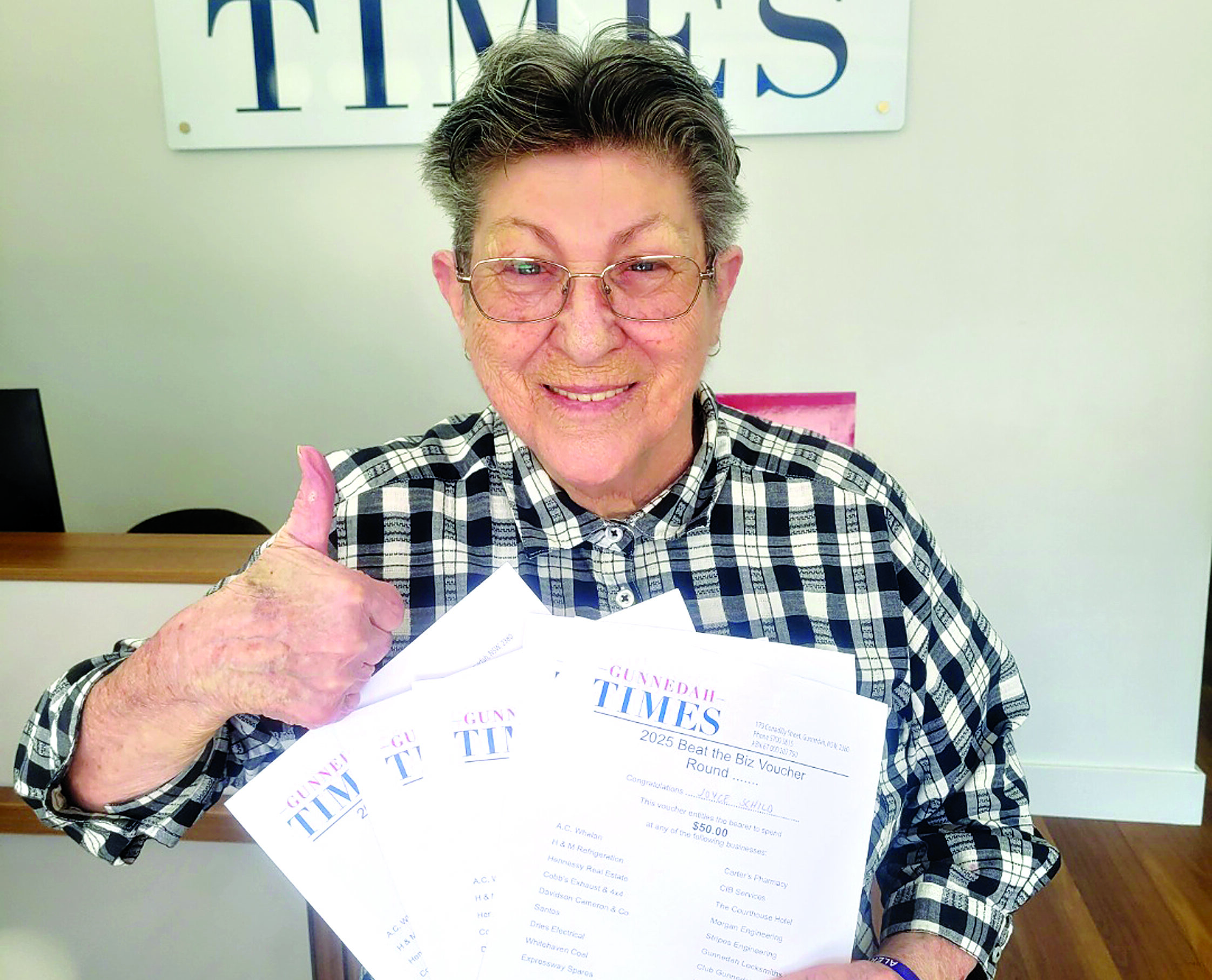 Joyce wins the $250 ‘Beat the Biz’ jackpot