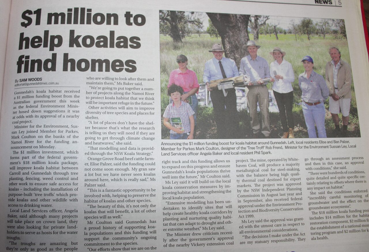 Liberal leader’s visit for koalas