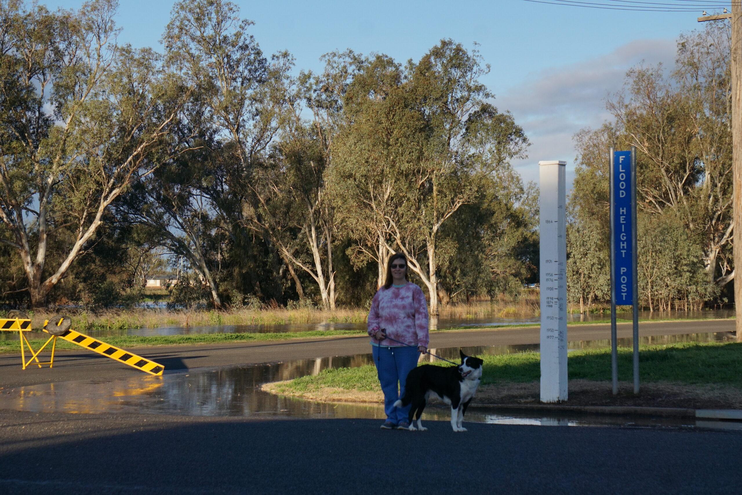 Kelly Stidworthy checked out the flooding on Sunday evening.