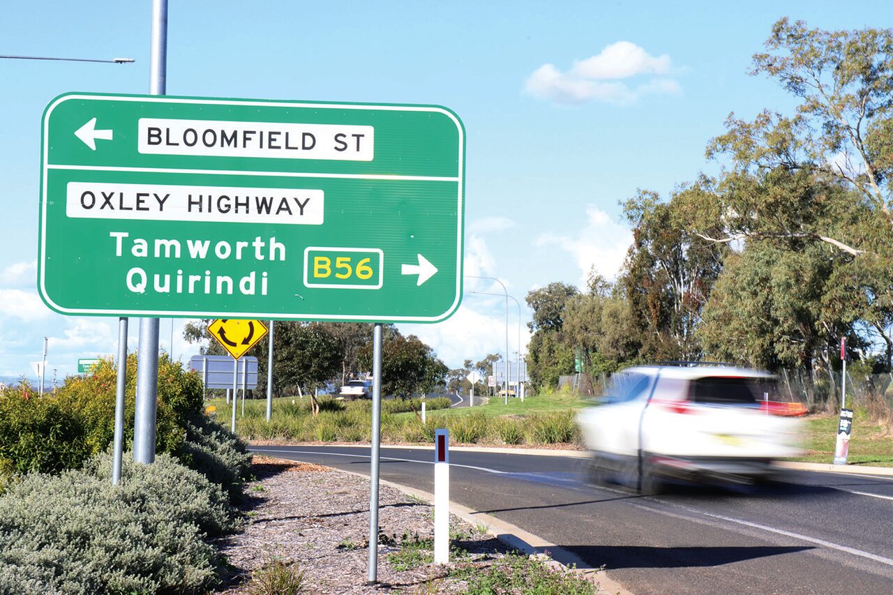 Three stars for Oxley Highway from Gunnedah to Tamworth according to Australian Road Assessment Program