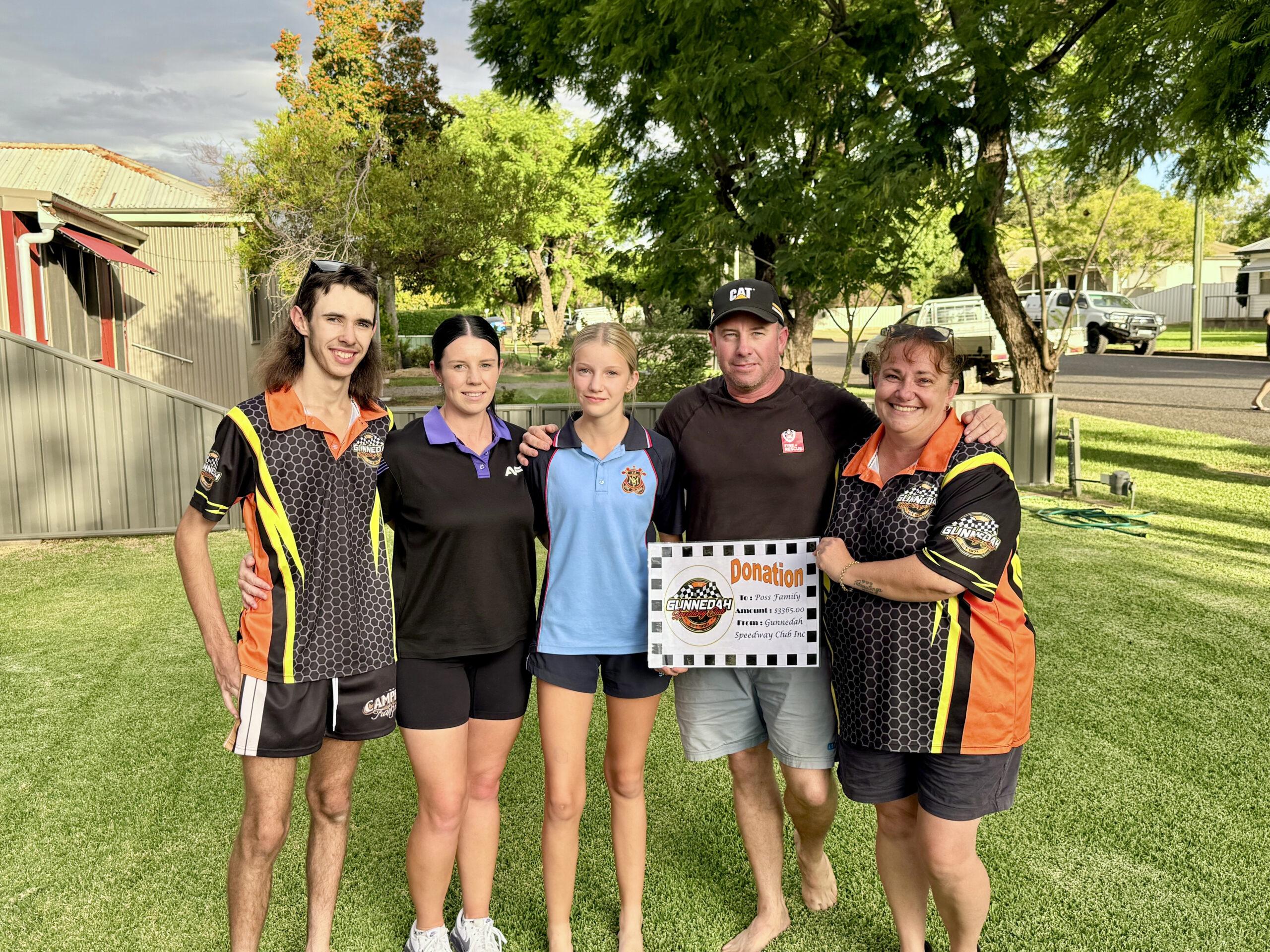 Speedway club supports family in need