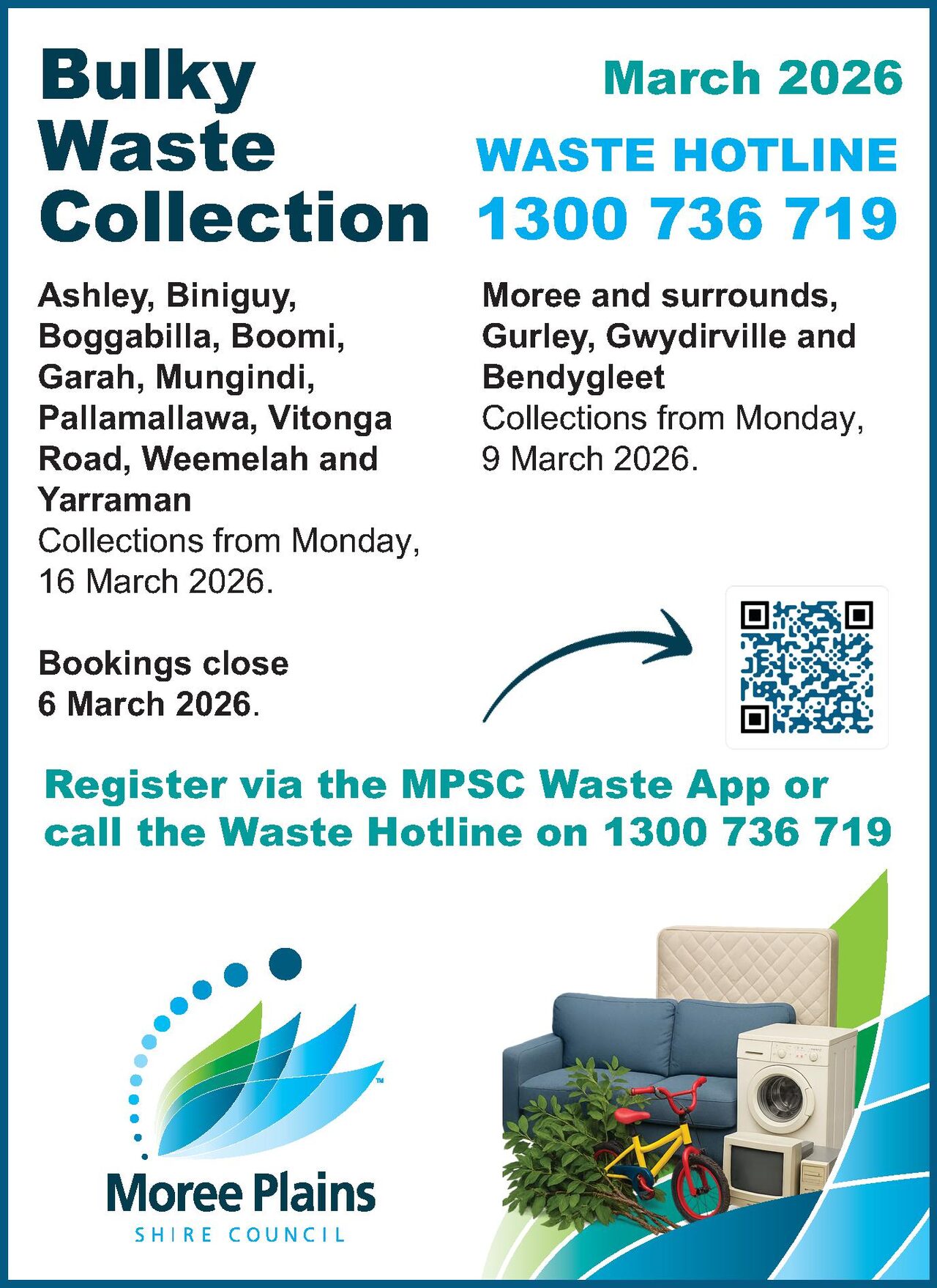 Bookings open for Moree Plains Shire's free bulky waste collection ...