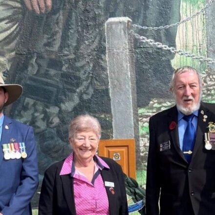 Long Tan Cross mural a poignant backdrop for Vietnam Veterans’ Day commemoration